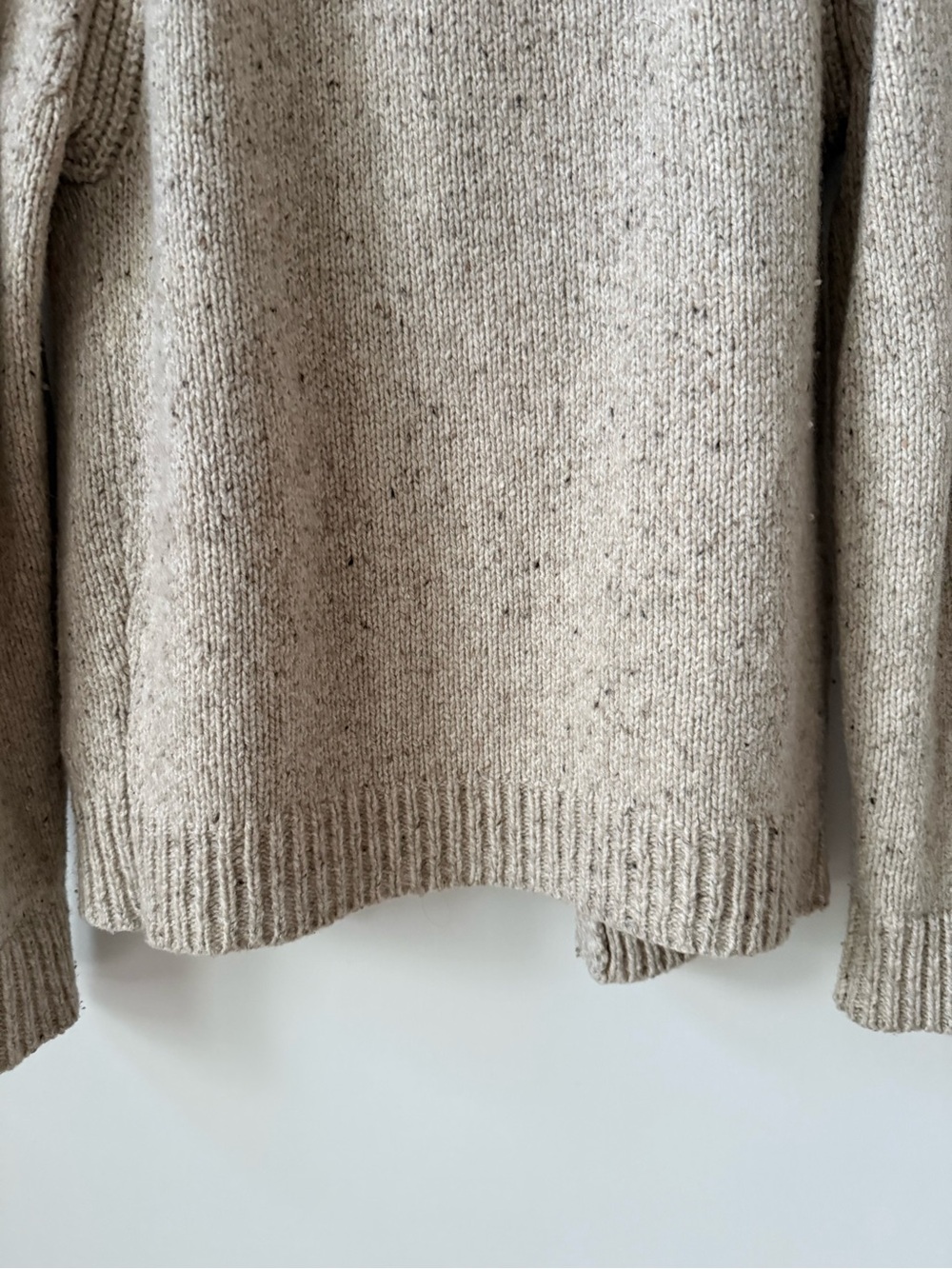 J Crew Wool Blend Knit Shawl Collar Fisherman Cardigan Sweater - Picture 9 of 11